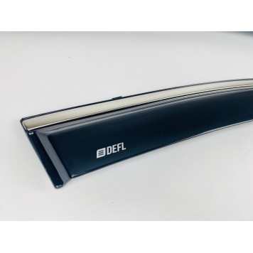 Дефлекторы окон Honda CR-V 2017+ с нерж. хром полоской-2